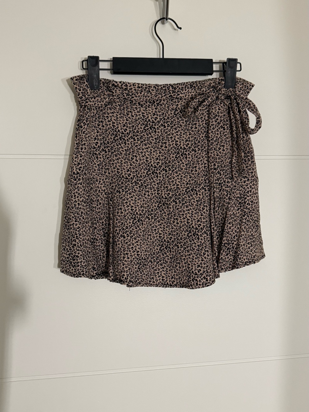 URBAN Romantics Taupe and Black Leopard Mini Skirt with Built-in Shorts